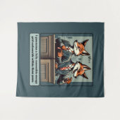 Präsidentenfox - Funny Political Satire Animal Wandteppich (Vorderseite (Horizontal))