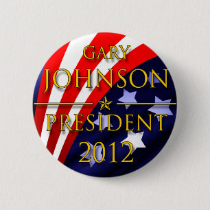 Präsidentenknopf Garys Johnson 2012 Button