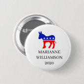 Präsidentenknopf Marianne Williamson 2020 Button (Vorne & Hinten)
