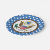 PräsidentenSiegel-Sterne personifizieren Pappteller (Schrägansicht)