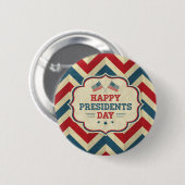 Präsidententag Chevron Button (Vorne & Hinten)