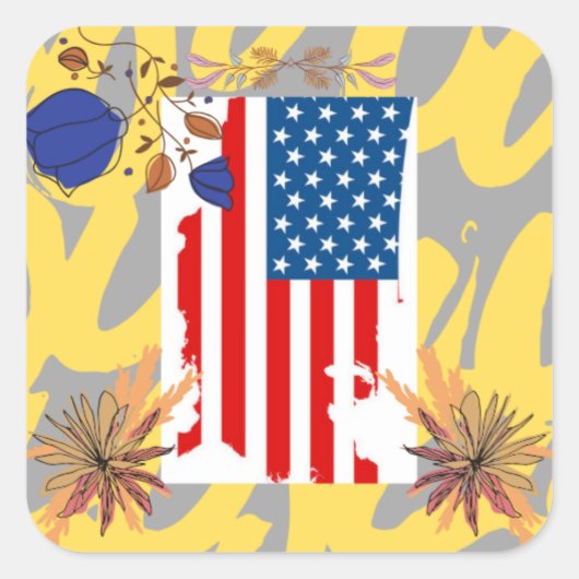 Präsidententag von Amerika Quadratischer Aufkleber (Vorderseite)