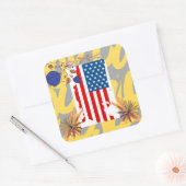 Präsidententag von Amerika Quadratischer Aufkleber (Umschlag)