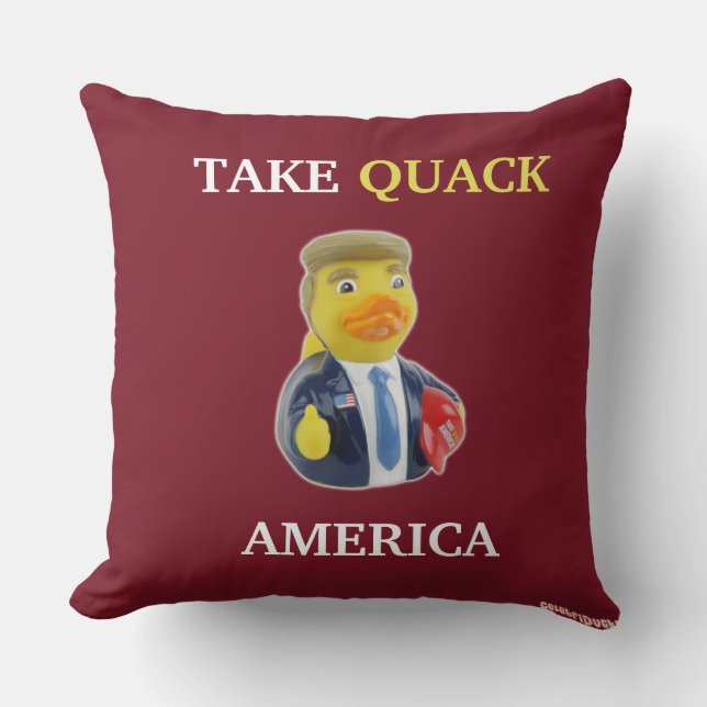 PräsidentenTrumpf-Donaldgummiente CelebriDuck Kissen (Vorderseite)