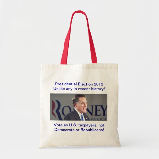 Präsidentenwahl Romney Foto-Tasche 2012 Tragetasche (Vorne)