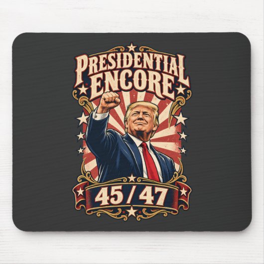 Präsidentielles Encore Geballte Faust 45/47 Mousepad (Vorne)