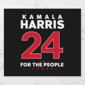 Präsidentin 47 Kamala Harris 2024 Unterstützung Fr Bierflaschenetikett (Einzelnes Label)