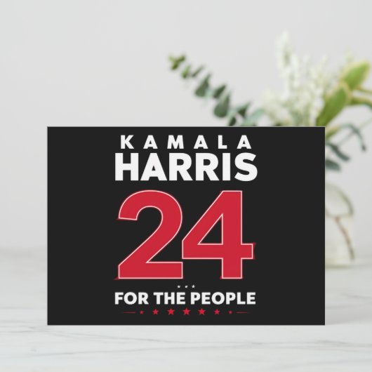 Präsidentin 47 Kamala Harris 2024 Unterstützung Fr Einladung (Stehend Vorderseite)