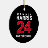Präsidentin 47 Kamala Harris 2024 Unterstützung Fr Keramik Ornament (Rechts)
