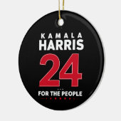 Präsidentin 47 Kamala Harris 2024 Unterstützung Fr Keramik Ornament (Links)
