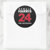 Präsidentin 47 Kamala Harris 2024 Unterstützung Fr Runder Aufkleber (Tasche)