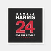 Präsidentin 47 Kamala Harris 2024 Unterstützung Fr Serviette (Vorderseite)