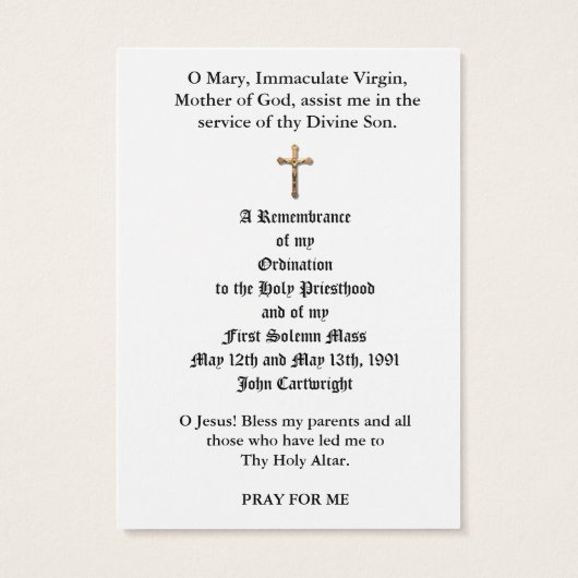 PRÄSIDENTORDINIERUNG JAHRESHOLYKARTEN (Rückseite)