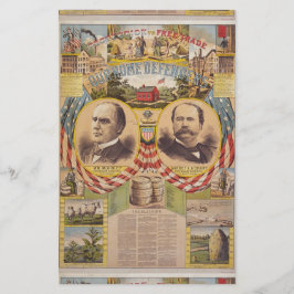 Präsidentschaftskampagne für das Vintage republika Briefpapier