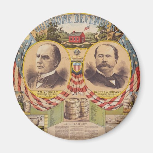 Präsidentschaftskampagne für das Vintage republika Magnet (Vorne)