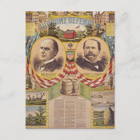 Präsidentschaftskampagne für das Vintage republika Postkarte (Vorderseite)