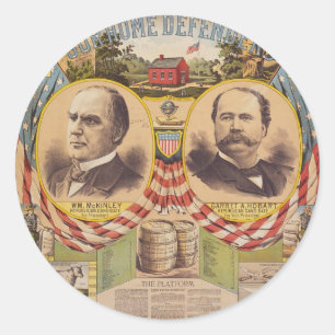 Präsidentschaftskampagne für das Vintage republika Runder Aufkleber