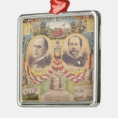 Präsidentschaftskampagne für das Vintage republika Silbernes Ornament (Links)