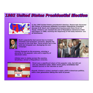 Präsidentschaftswahl 1992 im Vereinigten Staat Fotodruck