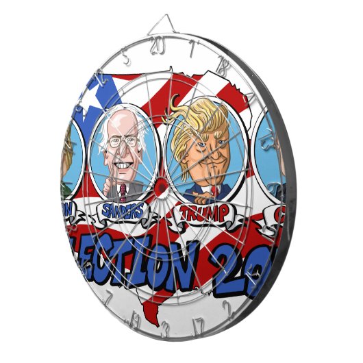 Präsidentschaftswahl 2016 dartscheibe (Vorderseite rechts)
