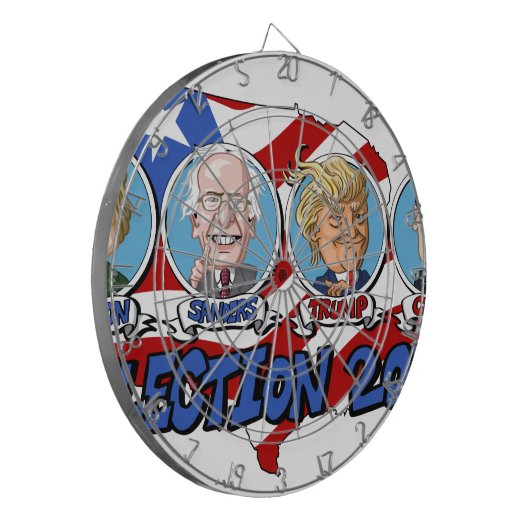 Präsidentschaftswahl 2016 dartscheibe (Vorderseite Links)