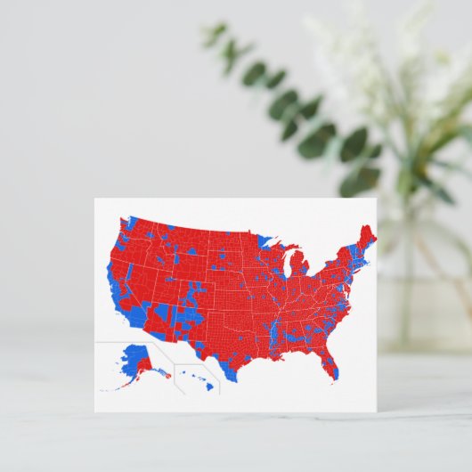 Präsidentschaftswahl 2016 - Ergebnisse auf Landkre Postkarte (Stehend Vorderseite)