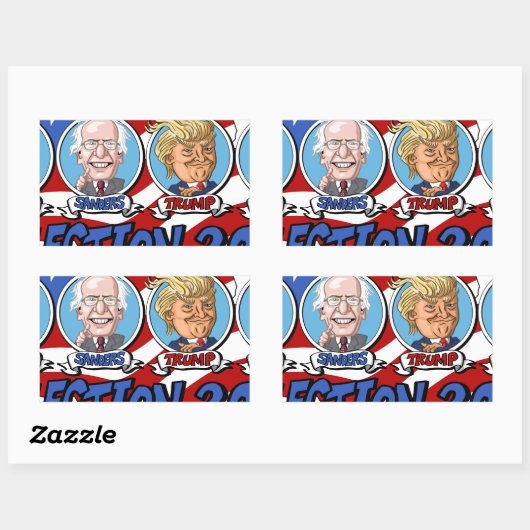 Präsidentschaftswahl 2016 rechteckiger aufkleber (Blatt)