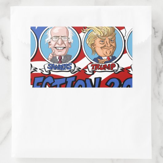 Präsidentschaftswahl 2016 rechteckiger aufkleber (Tasche)