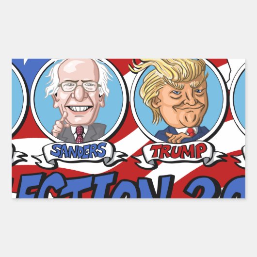 Präsidentschaftswahl 2016 rechteckiger aufkleber (Vorderseite)