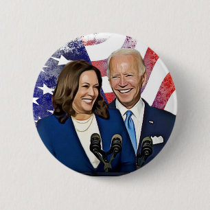 Präsidentschaftswahl 2020 in Biden und Harris Button