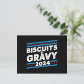 Präsidentschaftswahl 2024: Kekse und Gravy Postkarte (Stehend Vorderseite)