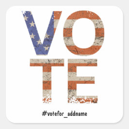 Präsidentschaftswahl 2024 quadratischer aufkleber