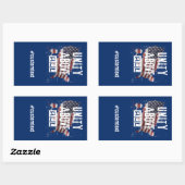 Präsidentschaftswahl 2024 rechteckiger aufkleber (Blatt)