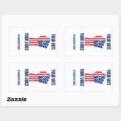 Präsidentschaftswahl 2024 rechteckiger aufkleber (Blatt)