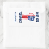 Präsidentschaftswahl 2024 rechteckiger aufkleber (Tasche)