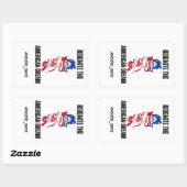 Präsidentschaftswahl 2024 rechteckiger aufkleber (Blatt)