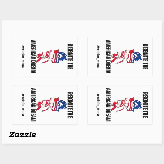 Präsidentschaftswahl 2024 rechteckiger aufkleber (Blatt)