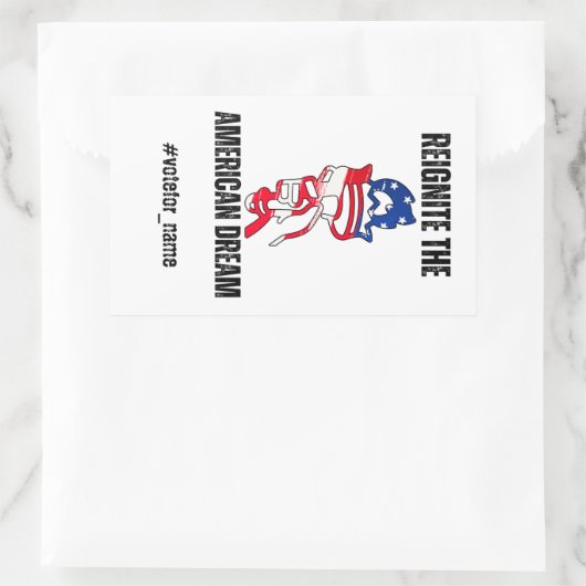 Präsidentschaftswahl 2024 rechteckiger aufkleber (Tasche)