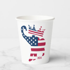 Präsidentschaftswahl 2024 Republikanischer Wahlsie Pappbecher