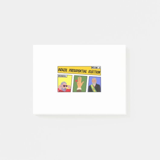 Präsidentschaftswahl in Brasilien Post-it Klebezettel (Vorderseite)