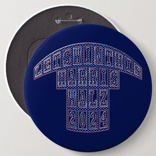 Präsidentschaftswahlen Harris Walz 2024 Button (Vorne & Hinten)