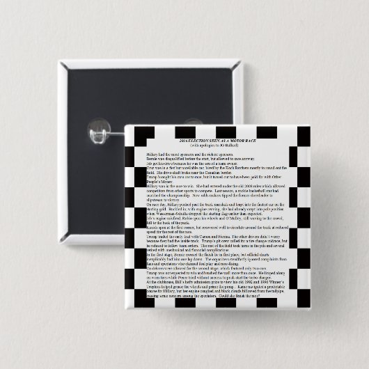 Präsidentschaftswahlkampf 2016 button (Vorne & Hinten)