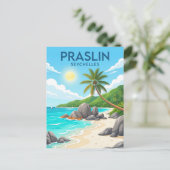 Praslin-Insel, Anse Volbert, Praslin Postkarte (Stehend Vorderseite)
