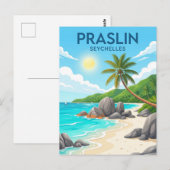 Praslin-Insel, Anse Volbert, Praslin Postkarte (Vorne/Hinten)