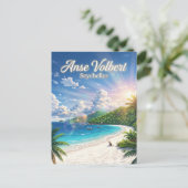 Praslin-Insel, Anse Volbert, Praslin Seychellen Postkarte (Stehend Vorderseite)