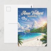 Praslin-Insel, Anse Volbert, Praslin Seychellen Postkarte (Vorne/Hinten)
