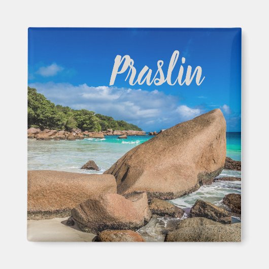 Praslin Seychellen Anse Lazio Beach gift Magnet (Vorne)