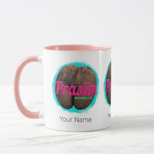 Praslin Seychellen Indischer Ozean Vintage-Souveni Tasse