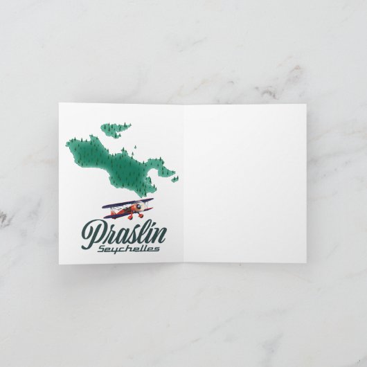 Praslin Seychellen Karte (Innenseite)