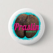 Praslin Seychelles Indischer Ozean Vintag Souvenir Button (Vorderseite)